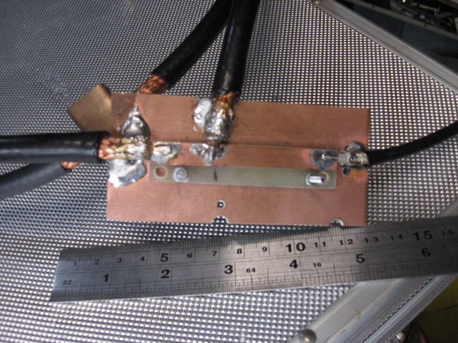 Adjusting the ring circumference, microstrip.